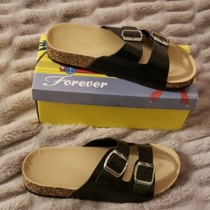 NIB Forever footbed sandals size 38